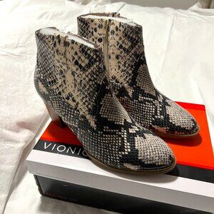 Ankle Booties by Vionic in snakeskin print